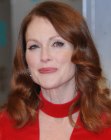 Julianne Moore aged over 50 and wearing her red hair long