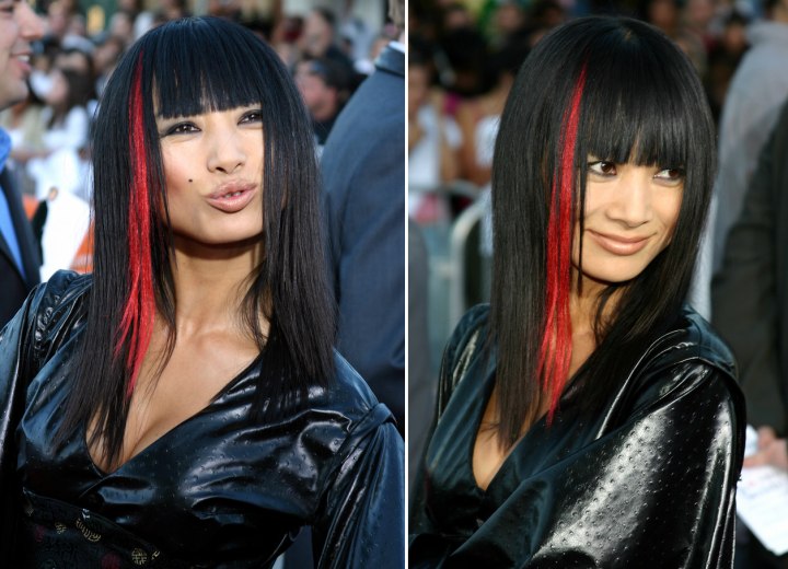 Bai Ling - Long hair with brush-on temporary color