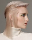 Unusual haircut with different lengths for a posh look