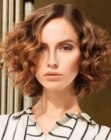 Medium length bob with scrunched up curls