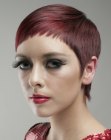pixie cut with a blunted border