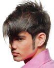 Stylish hair with spikes for a man