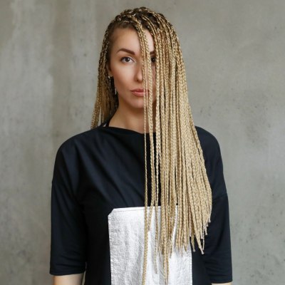 hair with braided sections