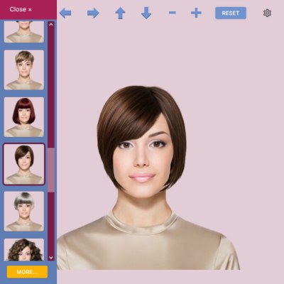 Hair cutting app for virtual makeovers