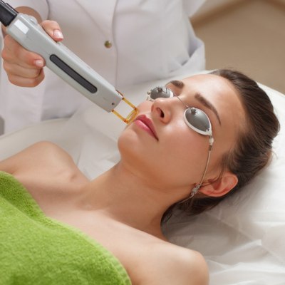 Hair removal with a laser